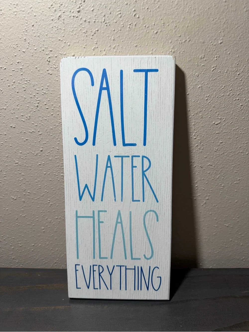 Source Unknown Blue & White Coastal Phrase Wall Signs